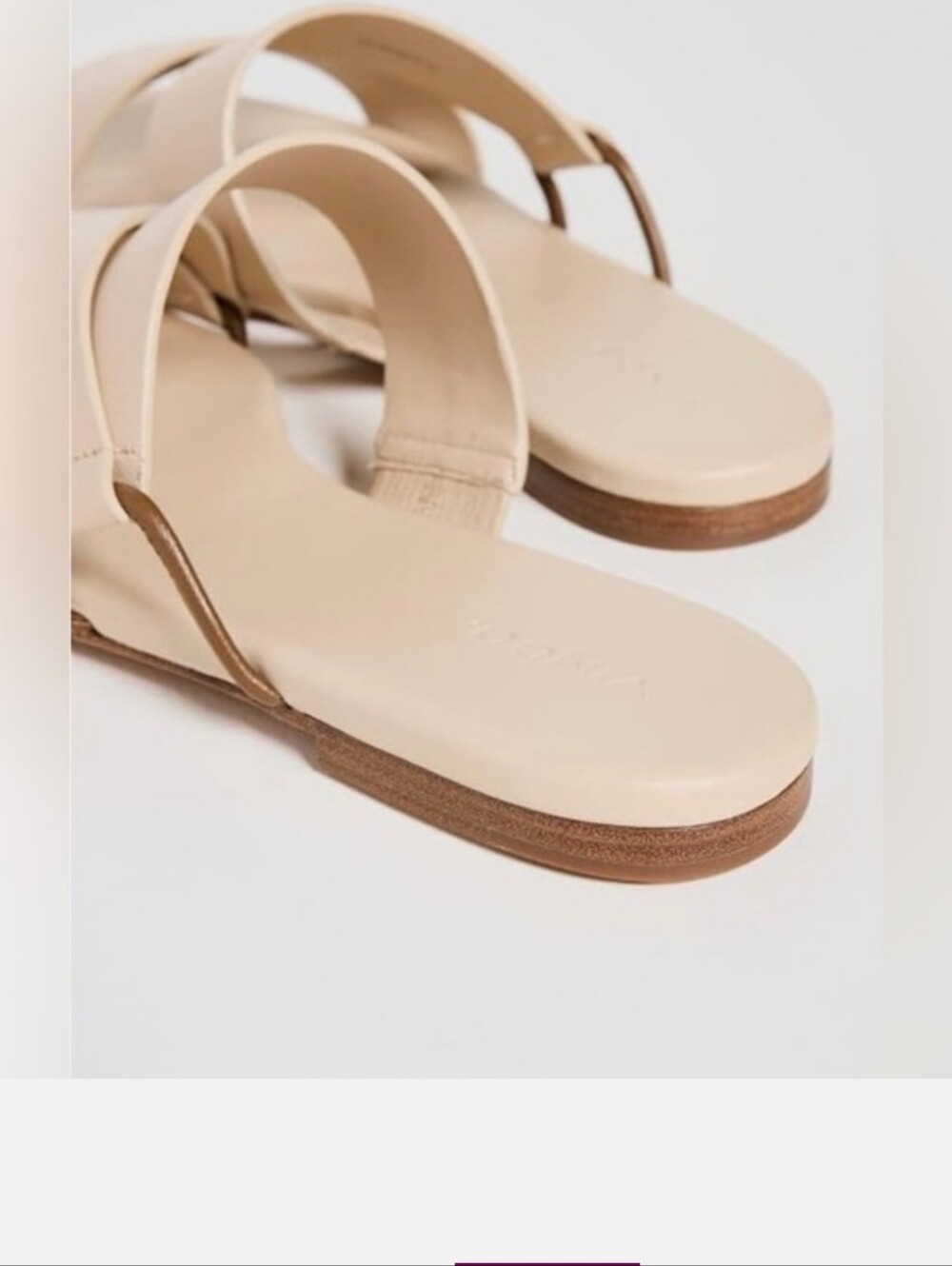 NWOT Vince Dylan Leather Criss-Cross Slide Sandals 11 - Picture 5 of 8